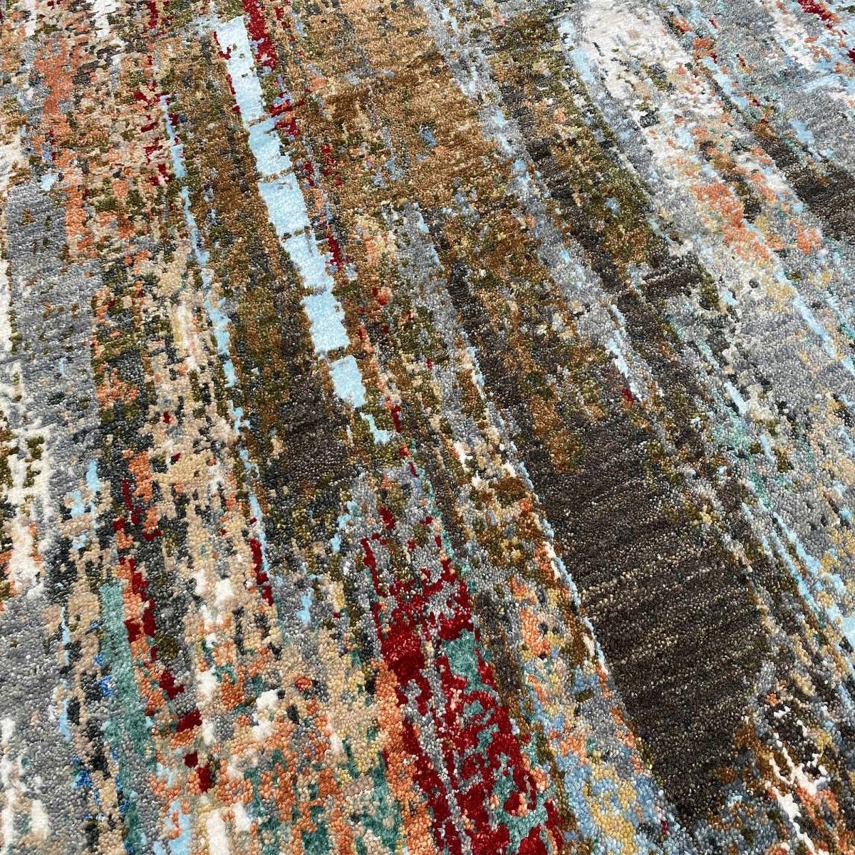 6x9 Modern Abstract Area Rug - Hand-Knotted Wool Rug – RenCollection