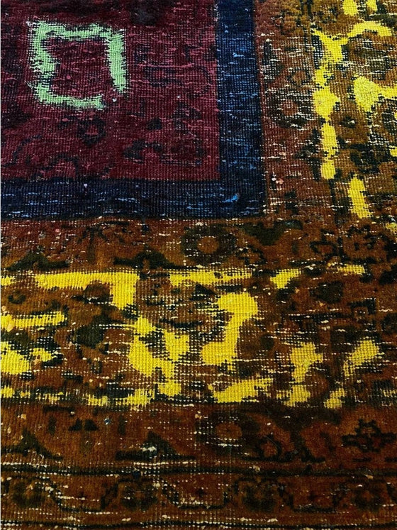 6x9 Overdyed Persian Area Rug -110942.