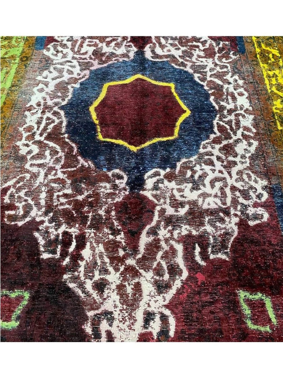 6x9 Overdyed Persian Area Rug -110942.