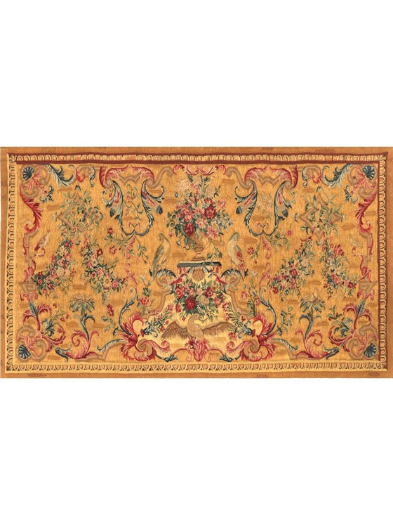 7'10" x 4'6" Birds and Garden Horizontal Tapestry - T10293.