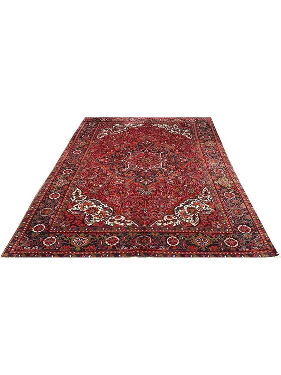 7x10 Antique Persian Heriz Area Rug - 100102.