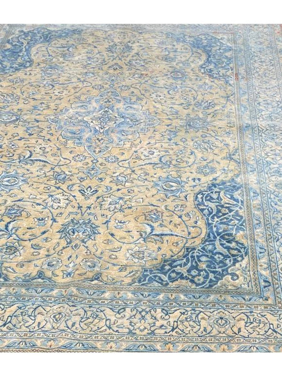 7x10 Antique Persian Sarouk Area Rug - 108665.