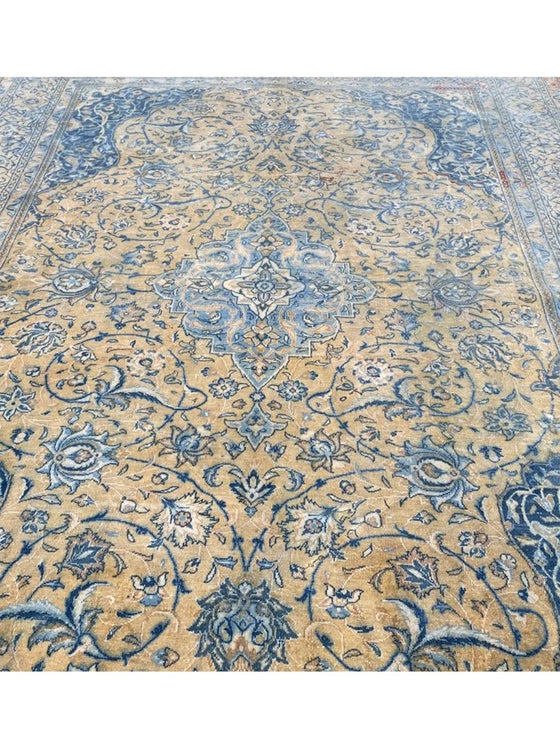 7x10 Antique Persian Sarouk Area Rug - 108665.