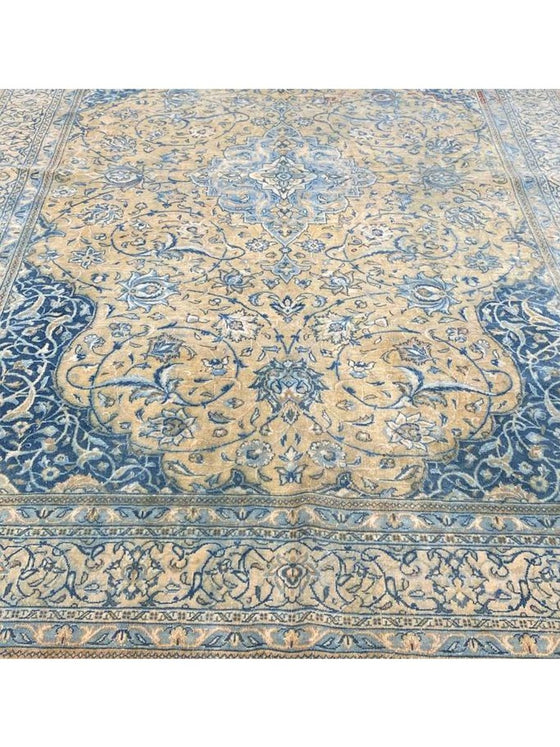 7x10 Antique Persian Sarouk Area Rug - 108665.