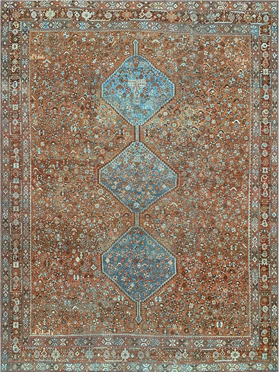 7x10 Antiques Persian Shiraz Area Rug - 111164.