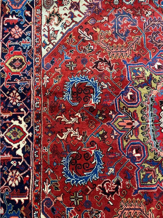 7x10 Old Persian Heriz Area Rug – 110312.