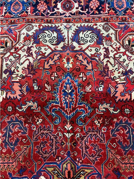 7x10 Old Persian Heriz Area Rug – 110312.