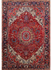 7x10 Old Persian Heriz Area Rug – 110348.