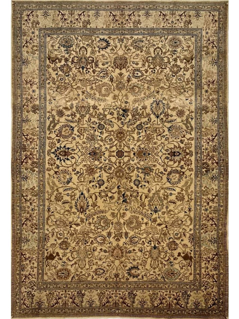 7x10 Old Persian Tabriz Area Rug - 600095.