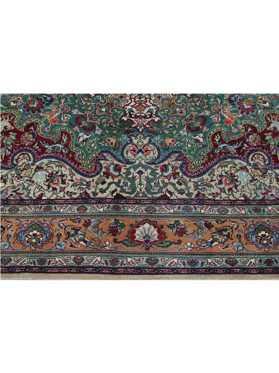 7x10 Old Persian Tabriz Masterpiece Rug -110310.