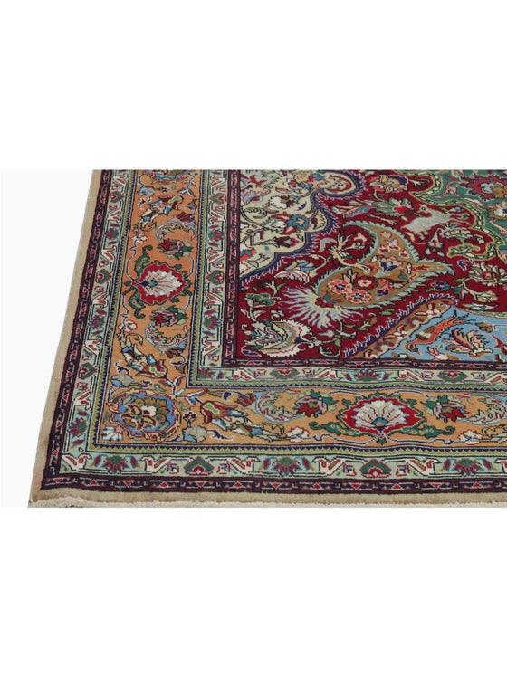 7x10 Old Persian Tabriz Masterpiece Rug -110310.