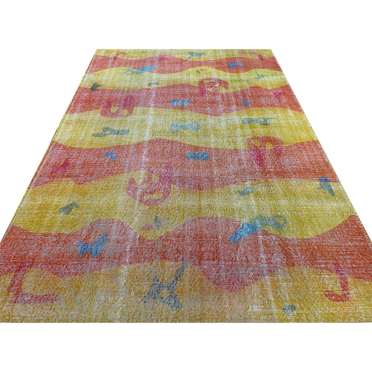 7x10 Vintage Zeki Muren Area Rug - 111138.