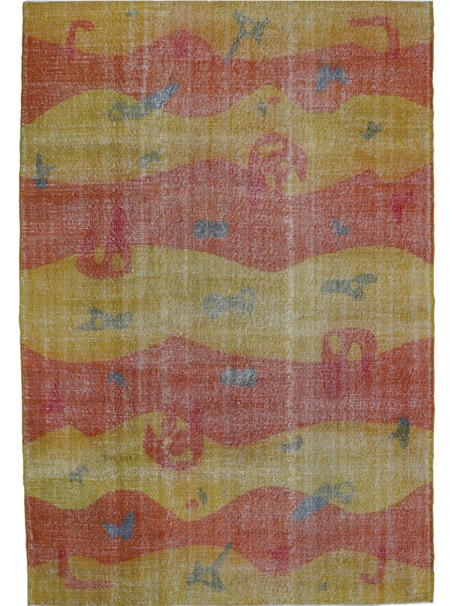 7x10 Vintage Zeki Muren Area Rug - 111138.