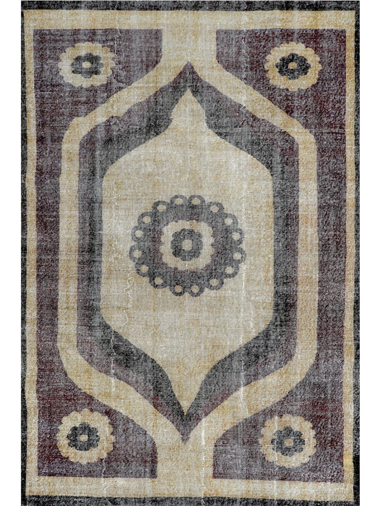 7x10 Vintage Zeki Muren Area Rug - 111141.