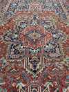 7x11 Antique Persian Heriz Area Rug - 100642.