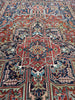 7x11 Antique Persian Heriz Area Rug - 100642.