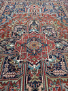 7x11 Antique Persian Heriz Area Rug - 100642.