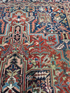 7x11 Antique Persian Heriz Area Rug - 100642.