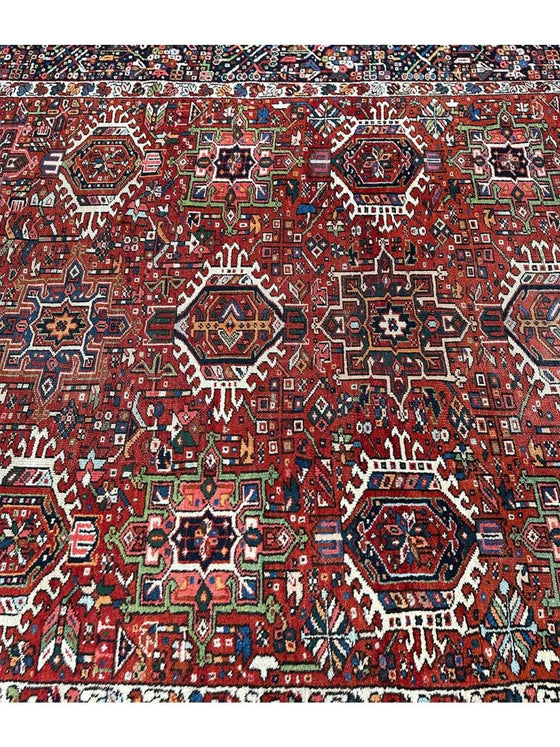 7x11 Old Persian Heriz Area Rug - 102919.