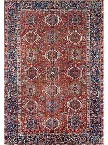  7x11 Old Persian Heriz Area Rug - 102919.