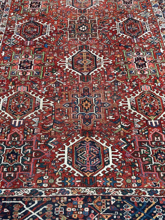 7x11 Old Persian Heriz Area Rug - 102919.