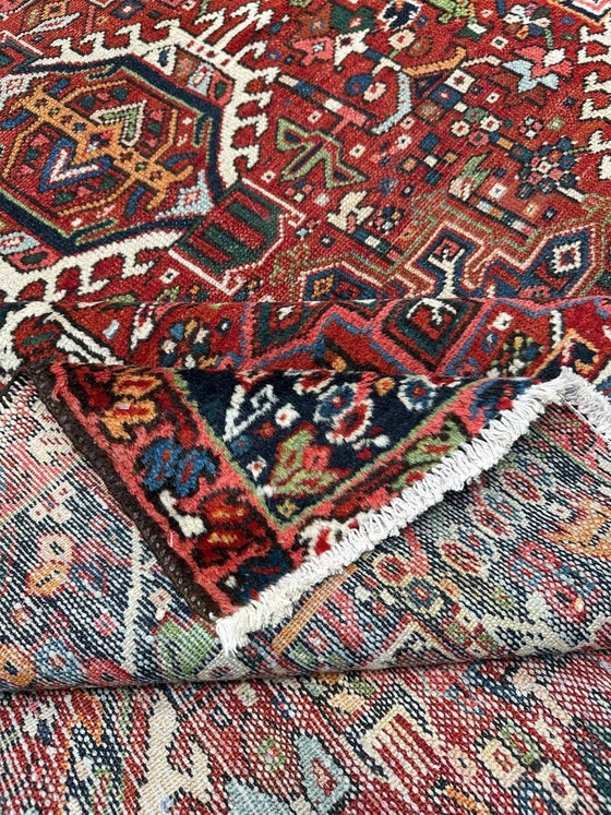 7x11 Old Persian Heriz Area Rug - 102919.