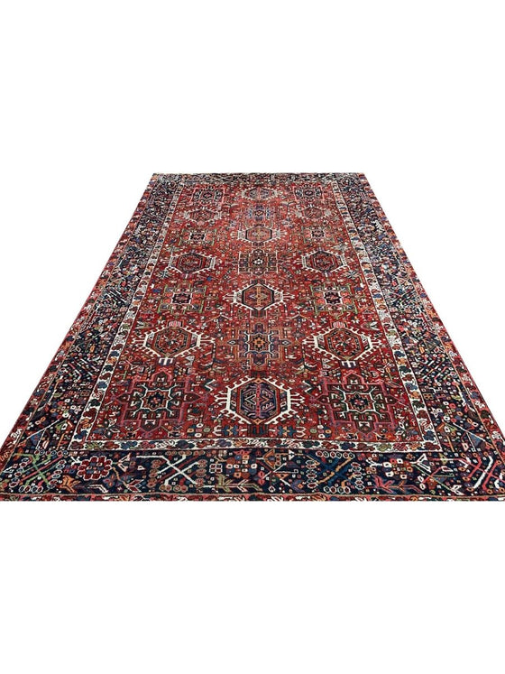 7x11 Old Persian Heriz Area Rug - 102919.