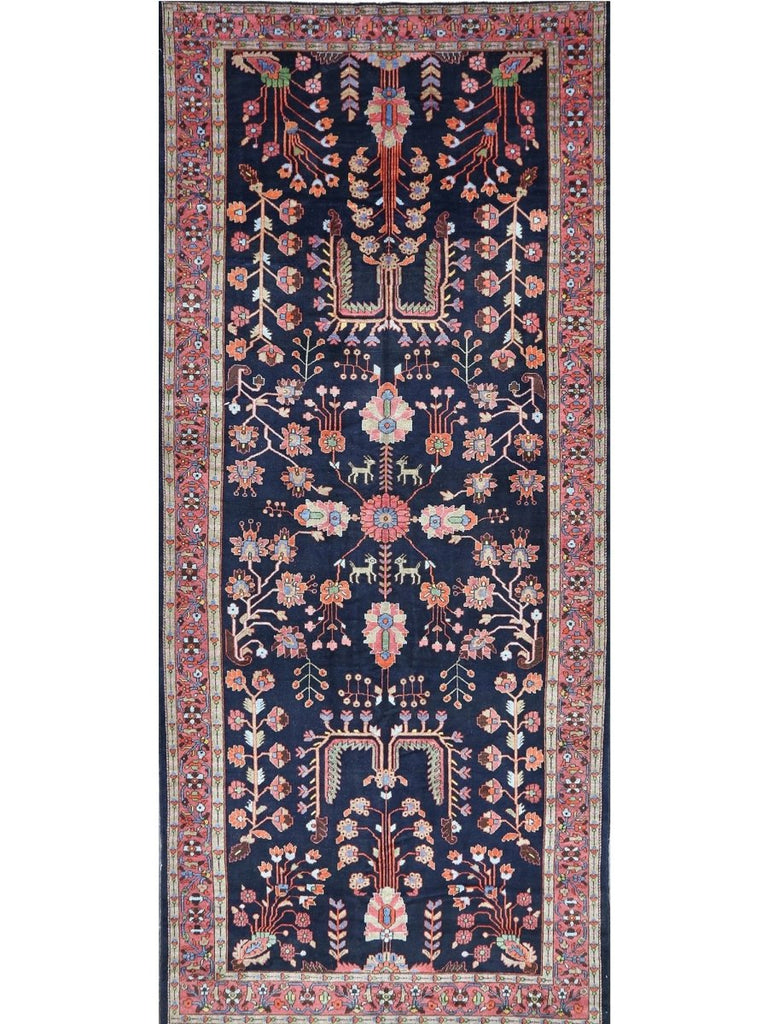 7x17 Old Persian Hamadan Area Rug - 110351.
