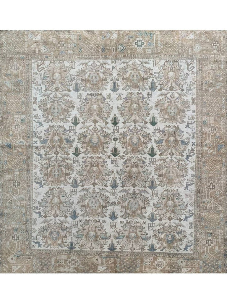 7x7 Old Persian Karajeh Area Rug - 110341.