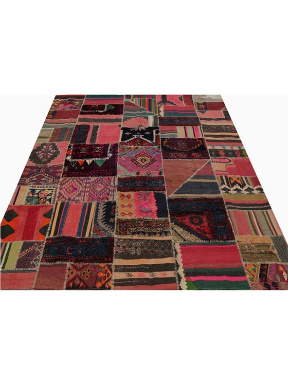 Multi Persian Patchwork Area Rug - 7.1x8.0 - 109228.