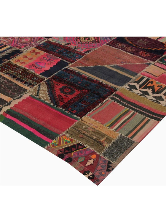 Multi Persian Patchwork Area Rug - 7.1x8.0 - 109228.