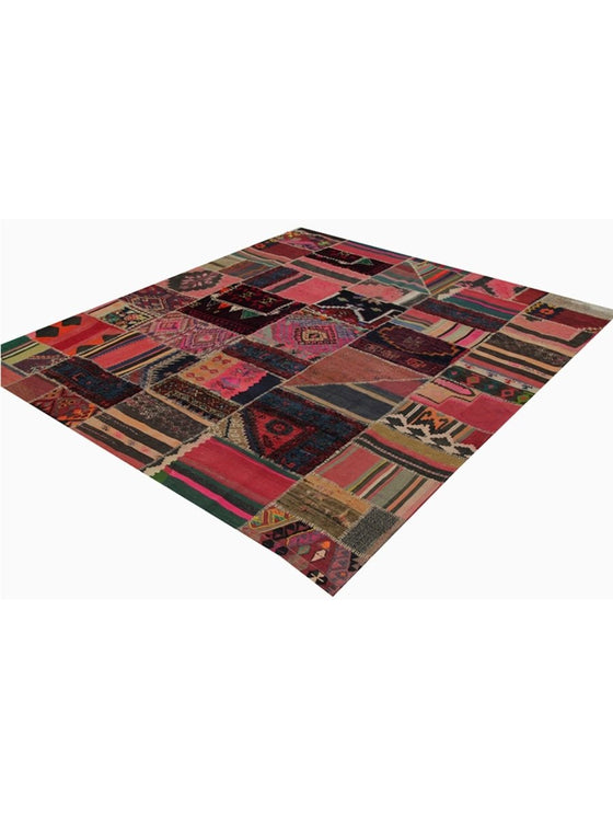 Multi Persian Patchwork Area Rug - 7.1x8.0 - 109228.