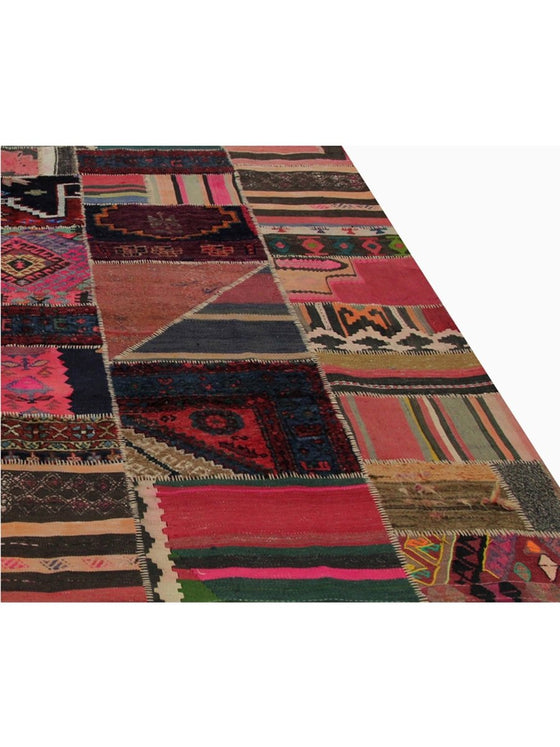 Multi Persian Patchwork Area Rug - 7.1x8.0 - 109228.