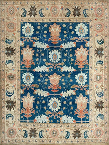  7x9 Old Persian Tabriz Area Rug - 110856.