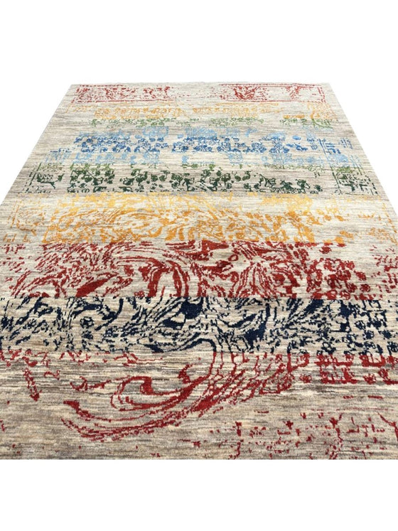 7x9 Persian Gabbeh Area Rug – 109028.