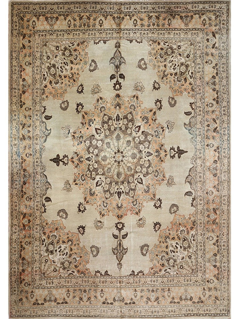 8'8" x 12'5" Antique Persian Tabriz Area Rug - 106492.