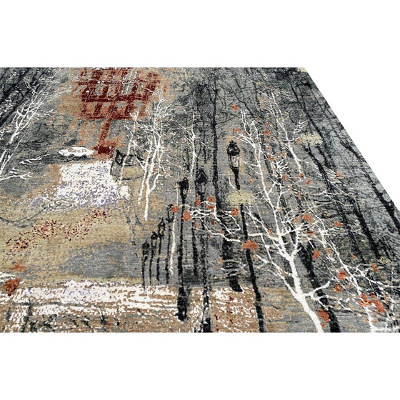 8x10 Modern Impressionist Area Rug - 502464.