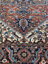 8x11 Antique Persian Heriz Area Rug -109057.