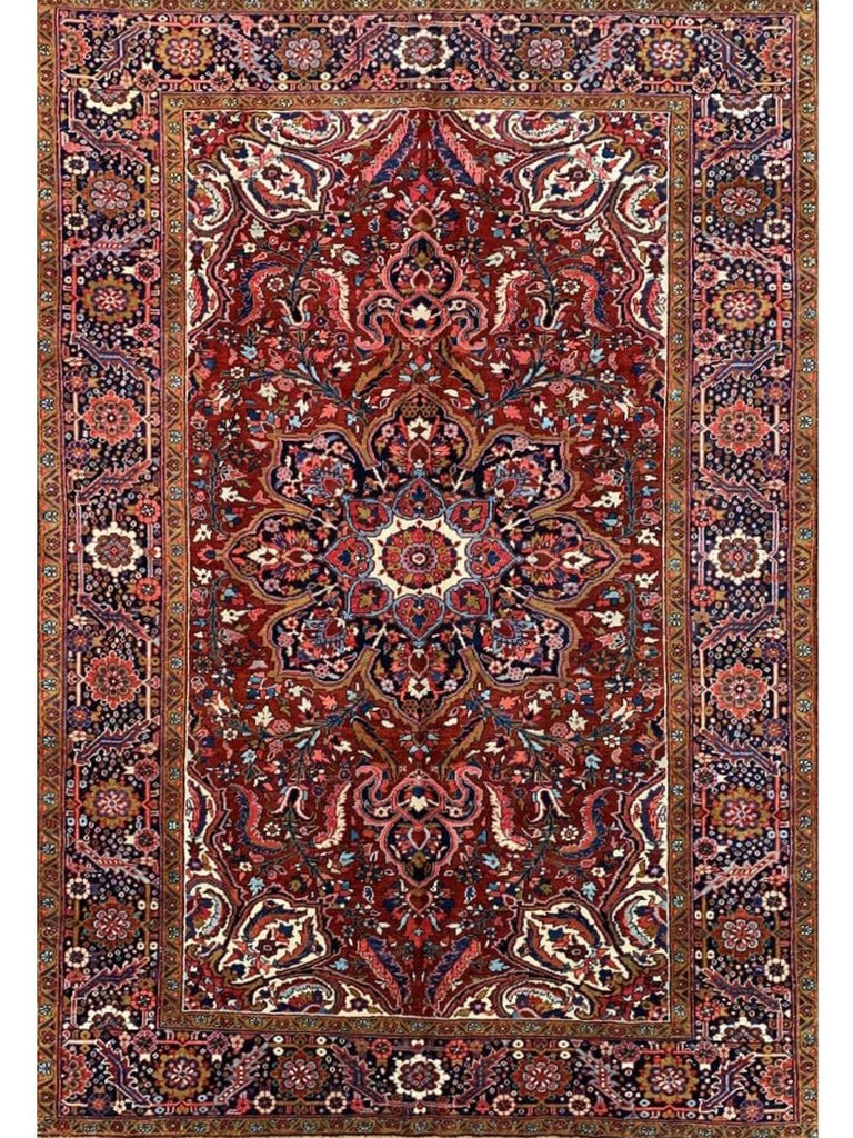 8x11 Antique Persian Heriz Area Rug - 109849.