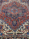 8x11 Antique Persian Heriz Area Rug - 109854.