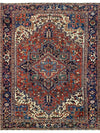 8x11 Antique Persian Heriz Area Rug - 109854.