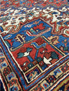 8x11 Antique Persian Heriz Area Rug - 109854.