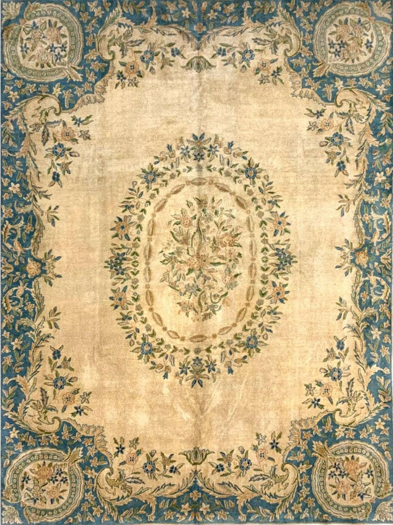 8x11 Antique Persian Kerman Area Rug - 100805.