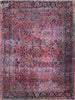 8x11 Antique Persian Sarouk Area Rug - 108697.