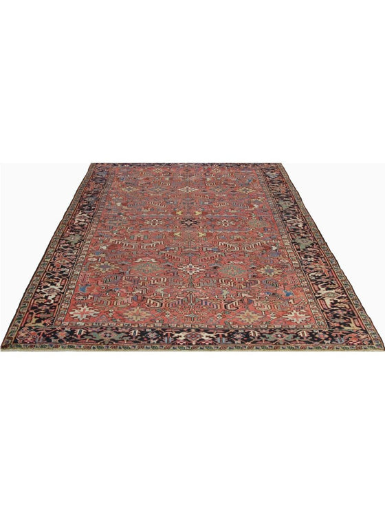 8x11 Old Persian Heriz Area Rug - 110336.