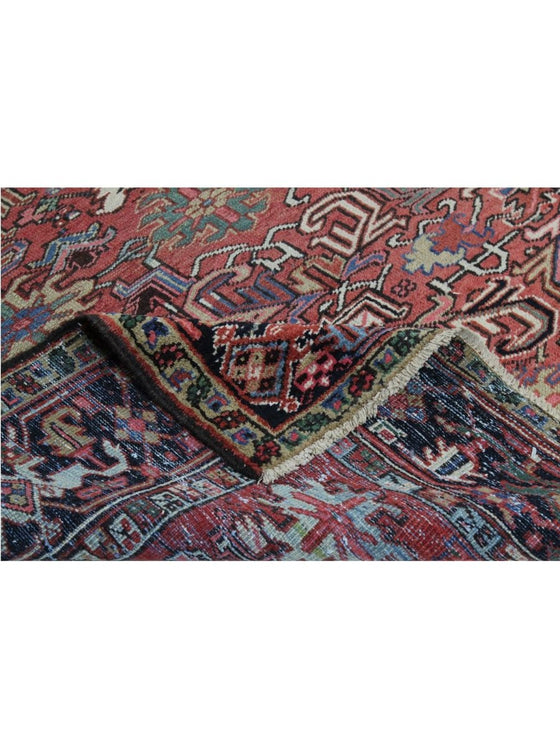 8x11 Old Persian Heriz Area Rug - 110336.