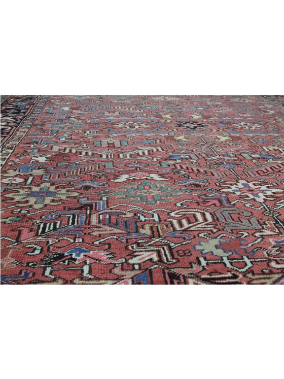 8x11 Old Persian Heriz Area Rug - 110336.