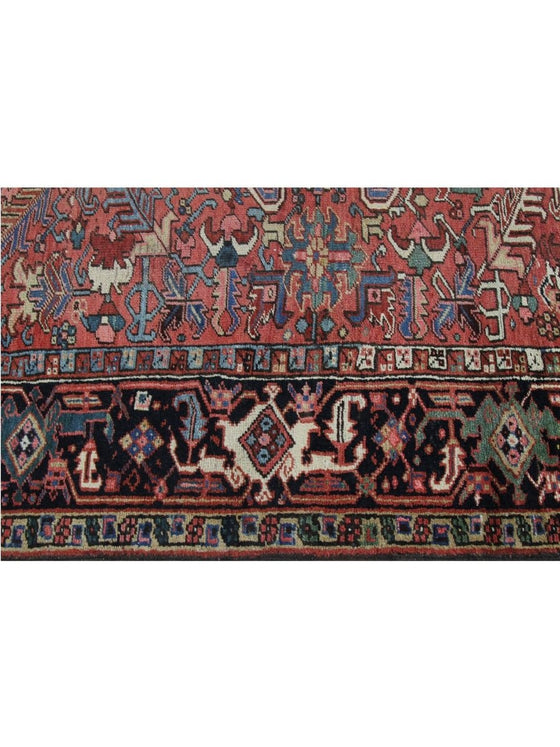 8x11 Old Persian Heriz Area Rug - 110336.