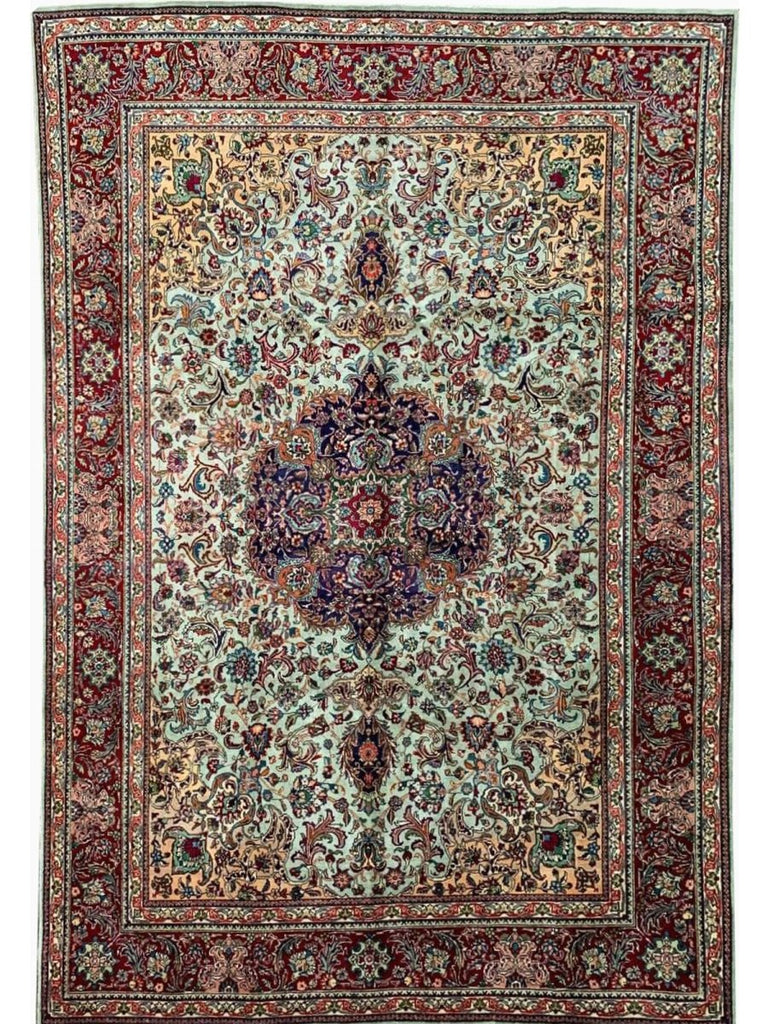 8x11 Old Persian Tabriz Area Rug - 110583.
