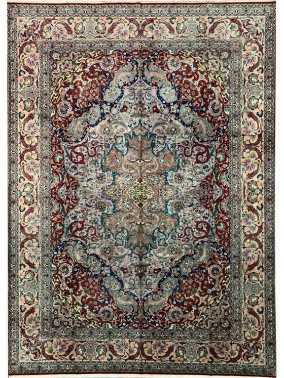 8x11 Old Persian Tabriz Masterpiece Rug - 109865.